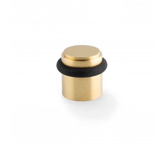 A&W Brunel Plain Floor Door Stop - Satin Brass PVD