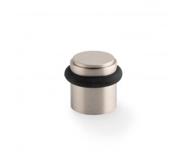 A&W Brunel Plain Floor Door Stop - Satin Nickel