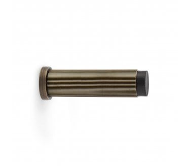 A&W Brunel Reeded Skirting Doorstop 76mm - Antique Brass