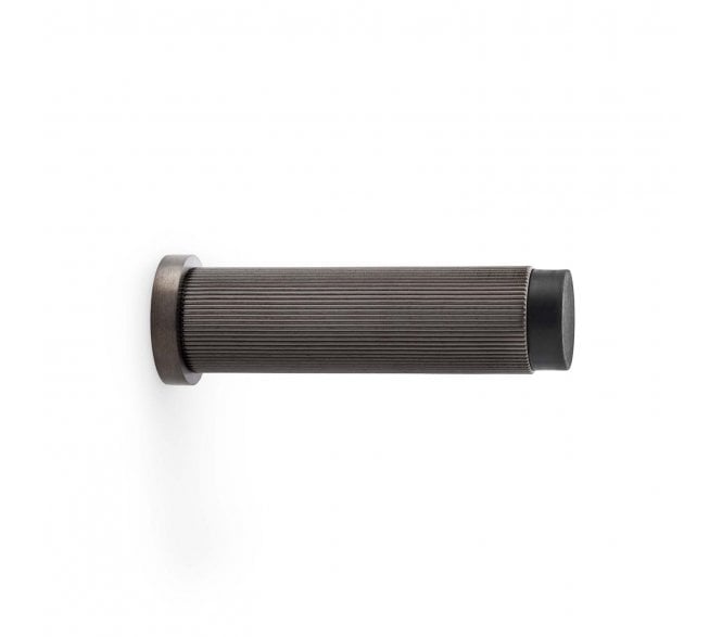 A&W Brunel Reeded Skirting Doorstop 76mm - Dark Bronze PVD