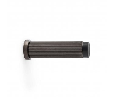 A&W Brunel Reeded Skirting Doorstop 76mm - Dark Bronze PVD
