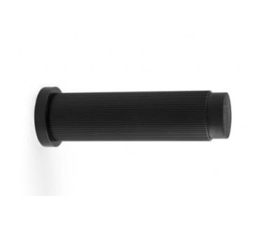 A&W Brunel Reeded Skirting Doorstop 76mm - Matt Black