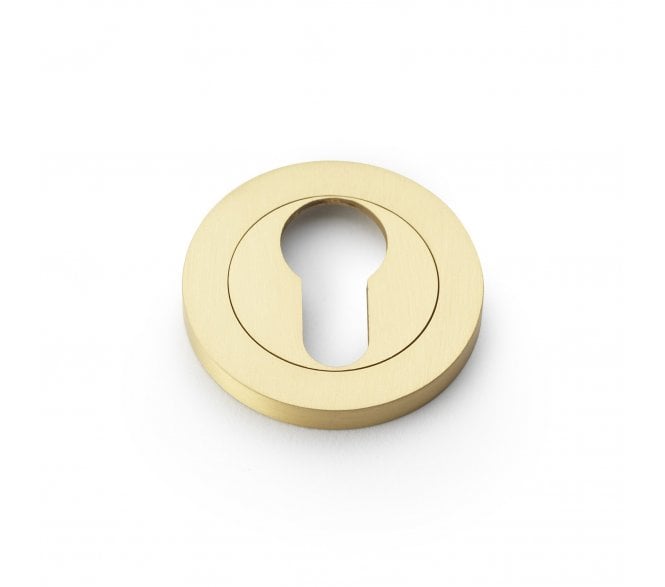 A&W Euro Profile Designer Escutcheon - Satin Brass