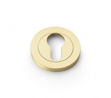 A&W Euro Profile Designer Escutcheon - Satin Brass