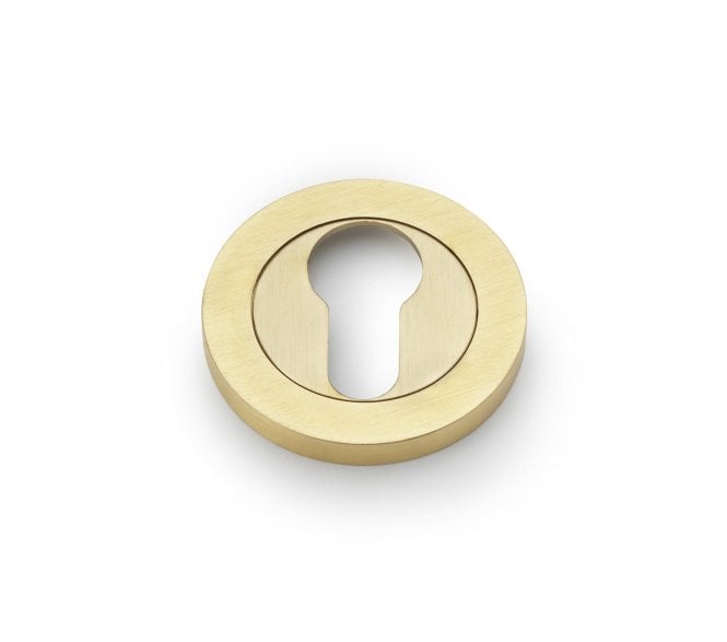 A&W Euro Profile Designer Escutcheon - Satin Brass PVD