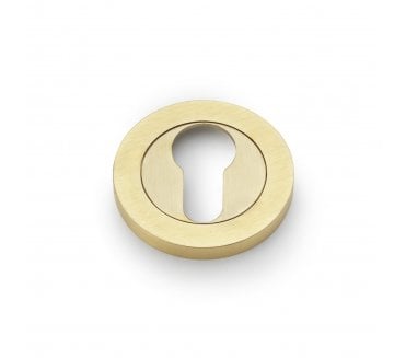 A&W Euro Profile Designer Escutcheon - Satin Brass PVD