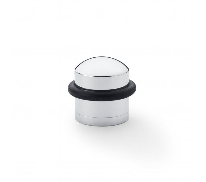 A&W Floor Mounted Domed Doorstop - Polished Chrome