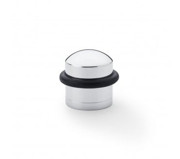A&W Floor Mounted Domed Doorstop - Polished Chrome