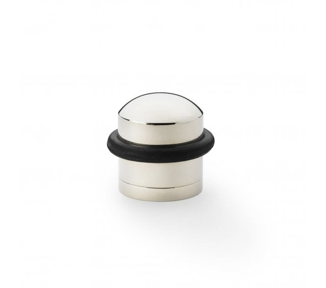 A&W Floor Mounted Domed Doorstop - Polished Nickel