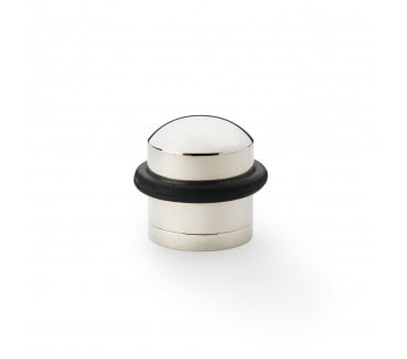 A&W Floor Mounted Domed Doorstop - Polished Nickel