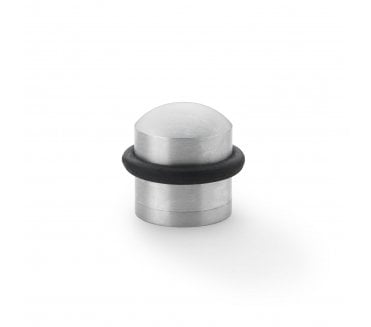A&W Floor Mounted Domed Doorstop - Satin Chrome