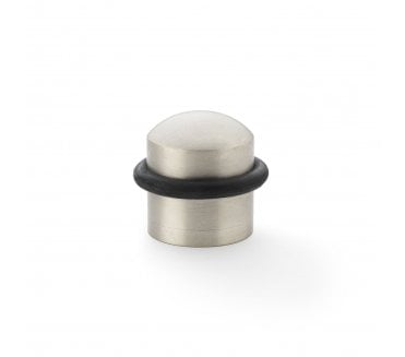 A&W Floor Mounted Domed Doorstop - Satin Nickel