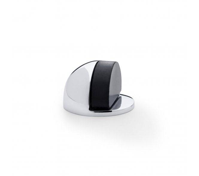 A&W Floor Mounted Oval Doorstop 45mm - Polished Chrome