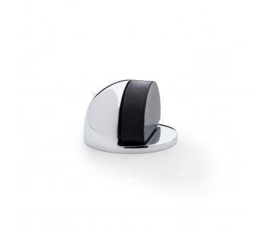 A&W Floor Mounted Oval Doorstop 45mm - Polished Chrome