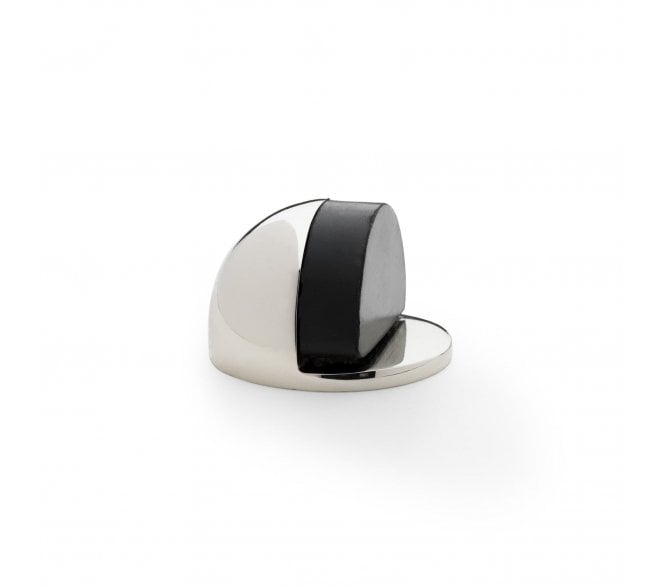 A&W Floor Mounted Oval Doorstop 45mm - Polished Nickel