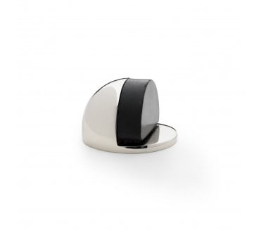 A&W Floor Mounted Oval Doorstop 45mm - Polished Nickel