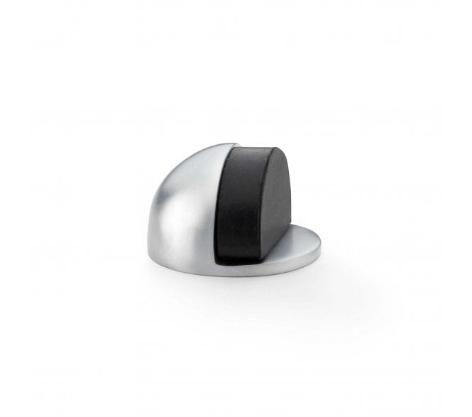 A&W Floor Mounted Oval Doorstop 45mm - Satin Chrome