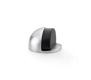 A&W Floor Mounted Oval Doorstop 45mm - Satin Chrome