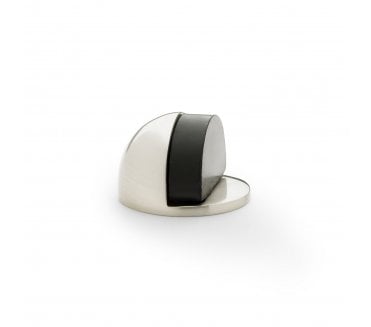 A&W Floor Mounted Oval Doorstop 45mm - Satin Nickel