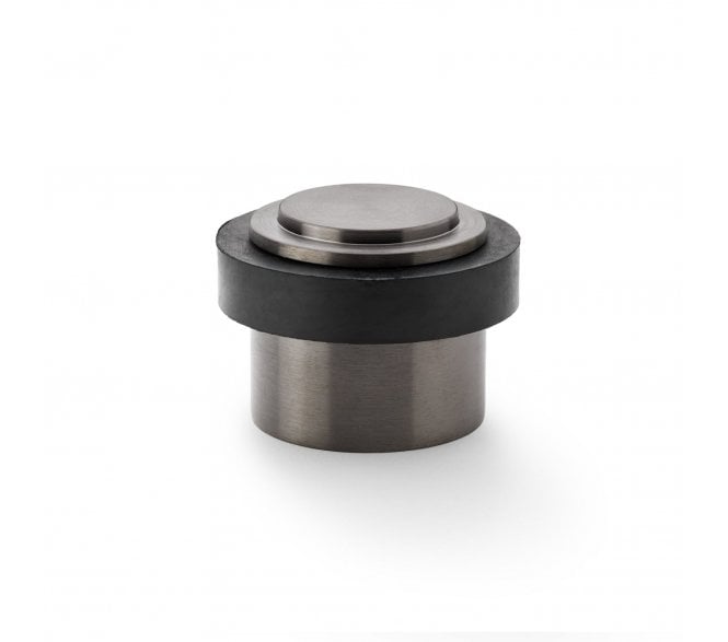 A&W Heavy Duty Stepped Floor Mounted Doorstop - Dark Bronze PVD