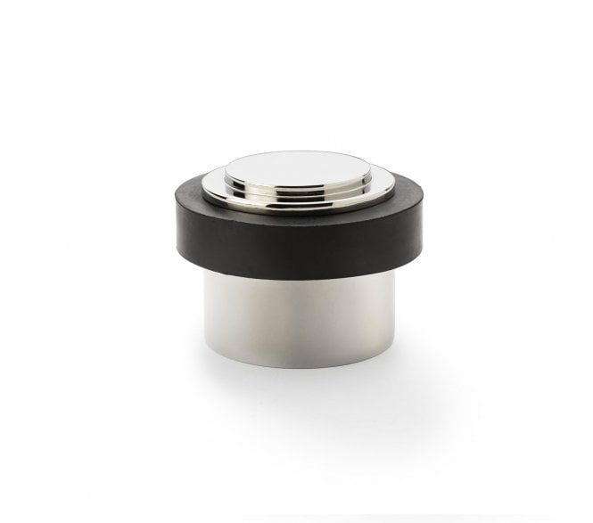 A&W Heavy Duty Stepped Floor Mounted Doorstop - Polished Nickel PVD