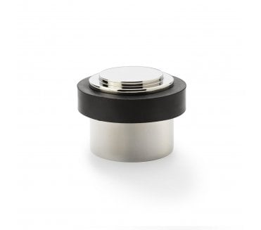 A&W Heavy Duty Stepped Floor Mounted Doorstop - Polished Nickel PVD