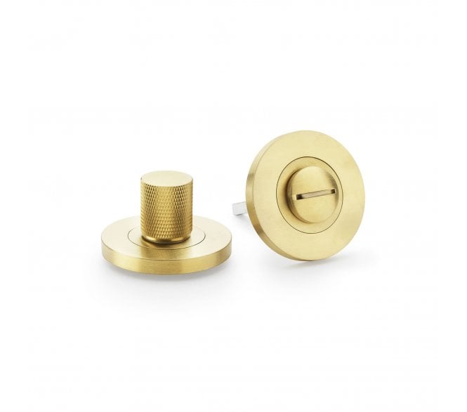A&W Knurled Bathroom Turn & Release - Satin Brass