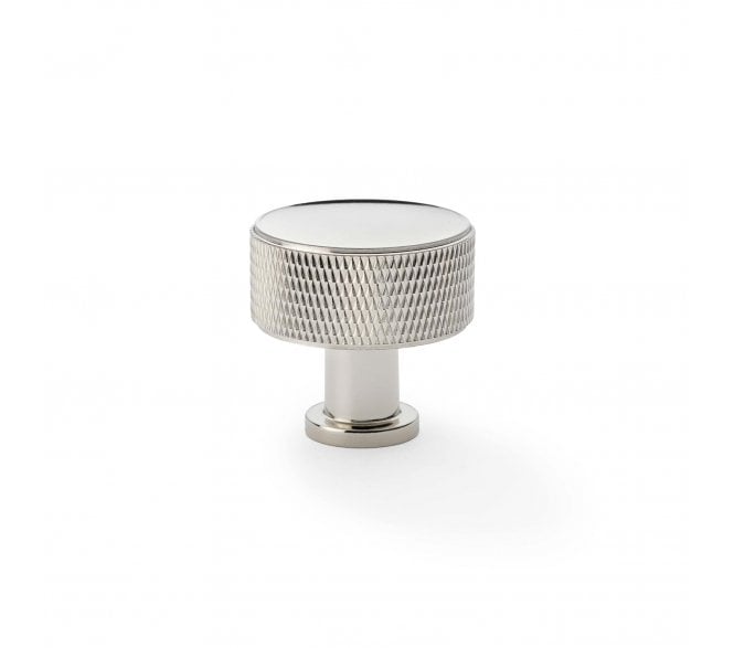 A&W Lucia Knurled Cabinet Knobs - Polished Nickel