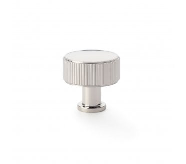 A&W Lucia Reeded Cabinet Knobs - Polished Nickel