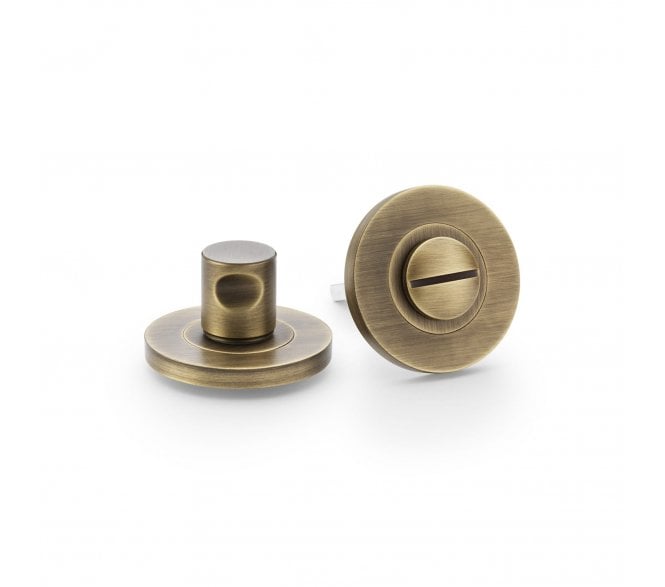 A&W Plain Bathroom Turn & Release - Antique Brass