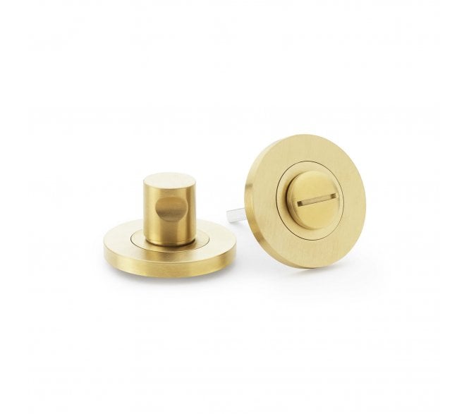 A&W Plain Bathroom Turn & Release - Satin Brass