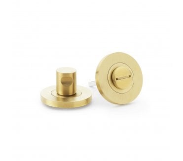 A&W Plain Bathroom Turn & Release - Satin Brass