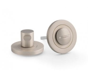 A&W Plain Bathroom Turn & Release - Satin Nickel