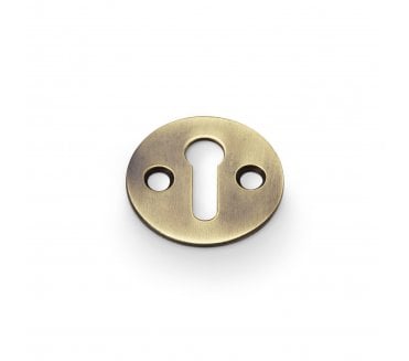 A&W Plain Keyhole Escutcheon - Antique Bronze
