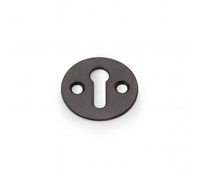 A&W Plain Keyhole Escutcheon - Dark Bronze