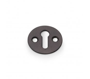 A&W Plain Keyhole Escutcheon - Dark Bronze