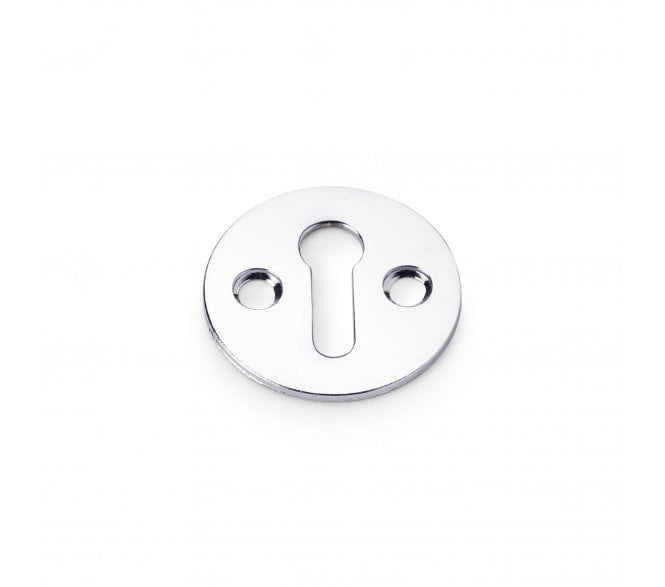 A&W Plain Keyhole Escutcheon - Polished Chrome