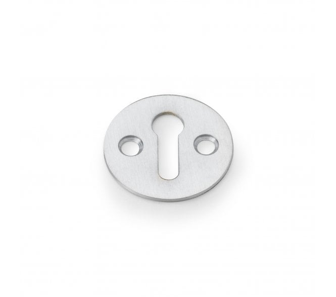 A&W Plain Keyhole Escutcheon - Satin Chrome
