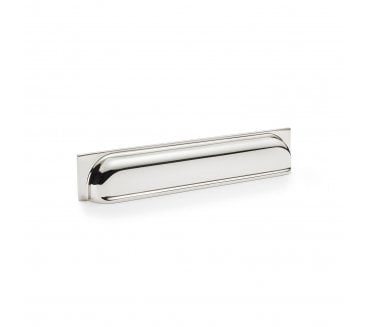 A&W Quantock Drawer Cup Pull 229mm - Polished Nickel