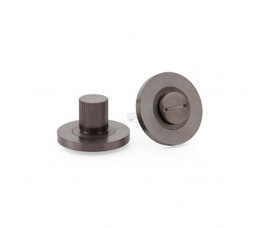 A&W Reeded Bathroom Turn & Release - Dark Bronze