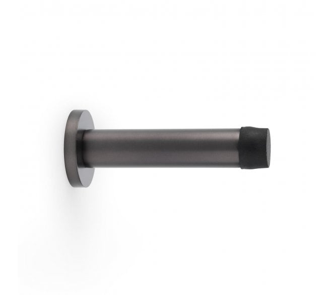 A&W Skirting Mounted Doorstop On Rose 80mm - Dark Bronze