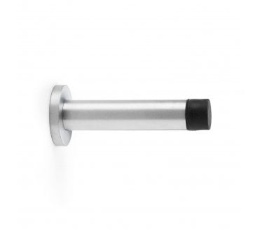 A&W Skirting Mounted Doorstop On Rose 80mm - Satin Chrome