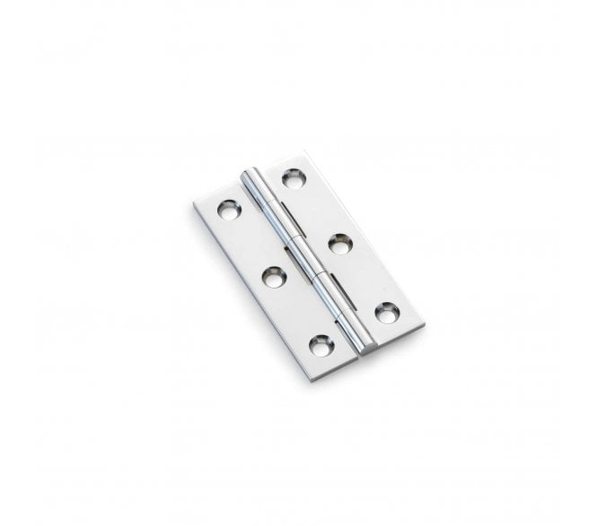 A&W Solid Brass Cabinet Hinges (Pair) - Polished Chrome