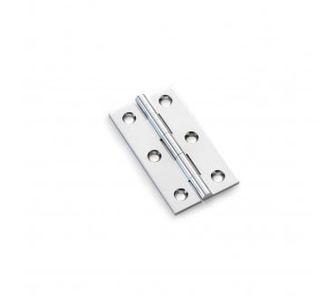 A&W Solid Brass Cabinet Hinges (Pair) - Polished Chrome
