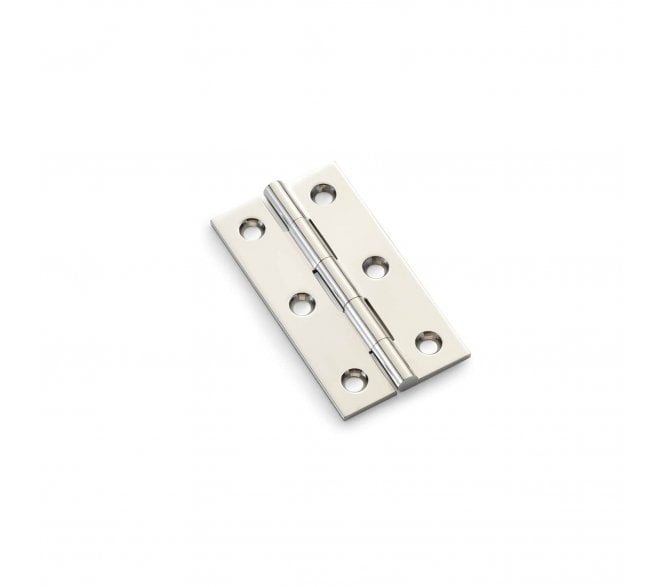 A&W Solid Brass Cabinet Hinges (Pair) - Polished Nickel
