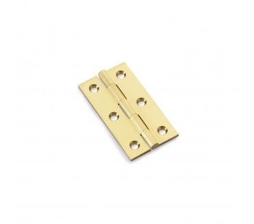 A&W Solid Brass Cabinet Hinges (Pair) - Satin Brass
