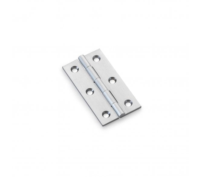 A&W Solid Brass Cabinet Hinges (Pair) - Satin Chrome