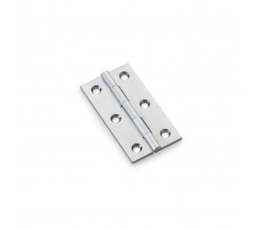 A&W Solid Brass Cabinet Hinges (Pair) - Satin Chrome