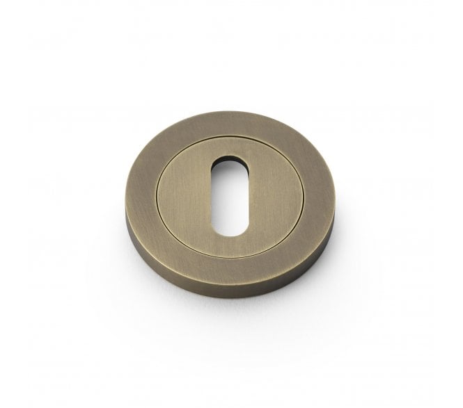 A&W Standard Keyhole Designer Escutcheon - Italian Brass