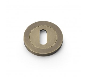 A&W Standard Keyhole Designer Escutcheon - Italian Brass